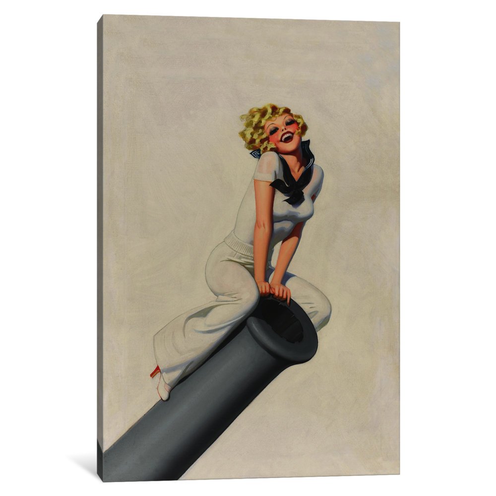 icanvasart 5037-1pc3 sailor pinup girl on cann